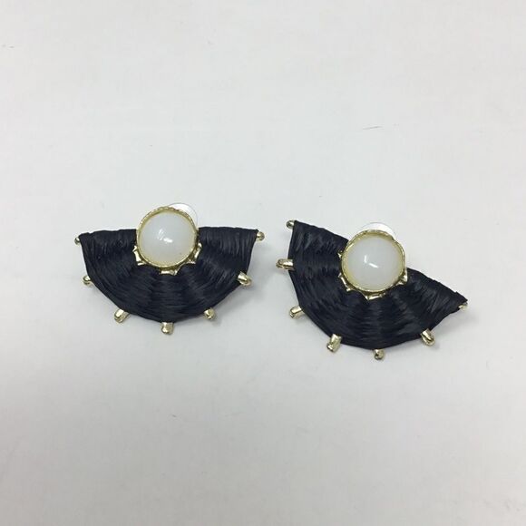 AREA Woven Fan Stud Earrings (G1) - Picture 1 of 5